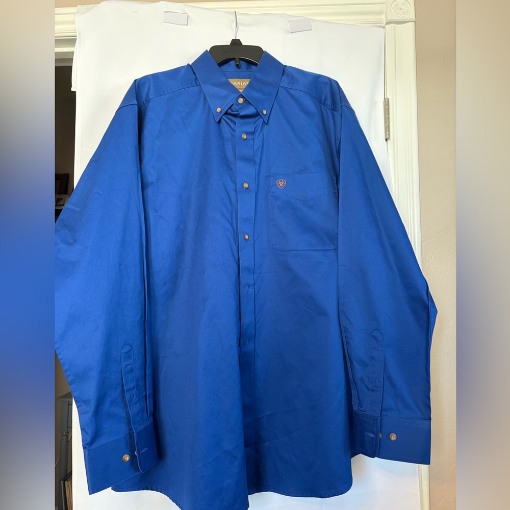 Ariat Men's Solid Twill Classic Fit Long‎ Sleeve Shirt size xl